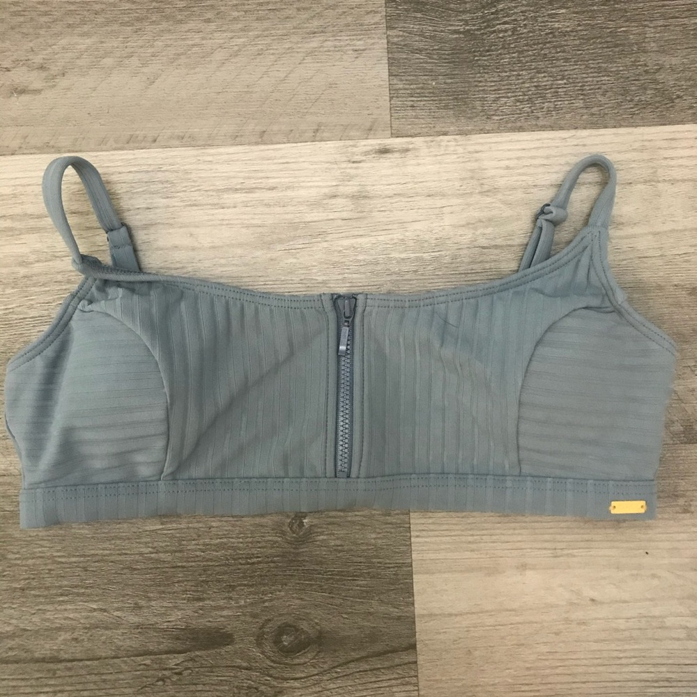 Color my life Roxi Blue gray bikini swim top M